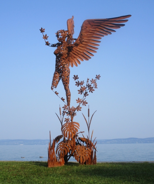 Syrinx sculpture rusty iron